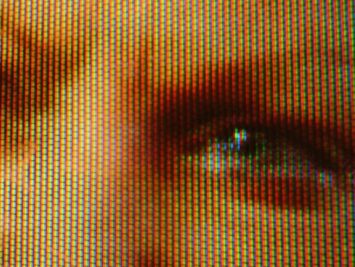 Pixelated zoomed-in photo of a face. Martin Howard / Creative Commons