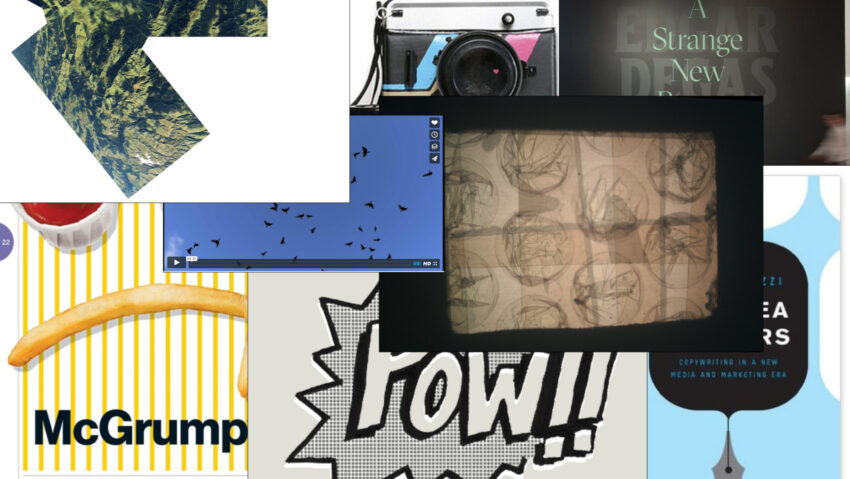 Collage with images from social media