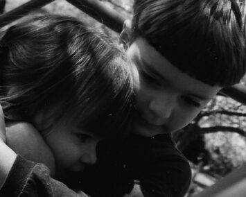 The author with her brother, 1999.