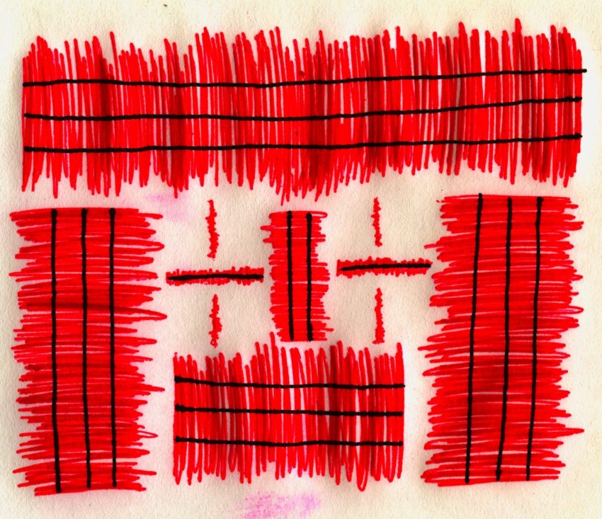Red texture in cloth