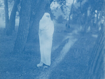 “Waiting in the Forest - Cheyenne,” Edward S. Curtis. From the J. Paul Getty Museum.