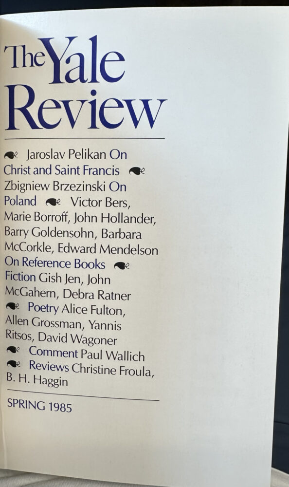 Spring 1985 cover image