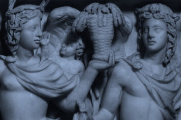 Marble sarcophagus with the Triumph of Dionysos and the Seasons, ca. A.D. 260–270. Metropolitan Museum of Art.