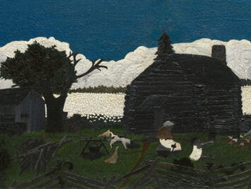 Horace Pippin, Cabin in the Cotton, c. 1931–1937. From the Art Institute of Chicago.