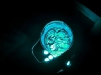 A swirling blue orb.