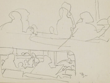 Figuren zittend in een interieur, mogelijk van een café, Reijer Stolk. From the Rijksmuseum.