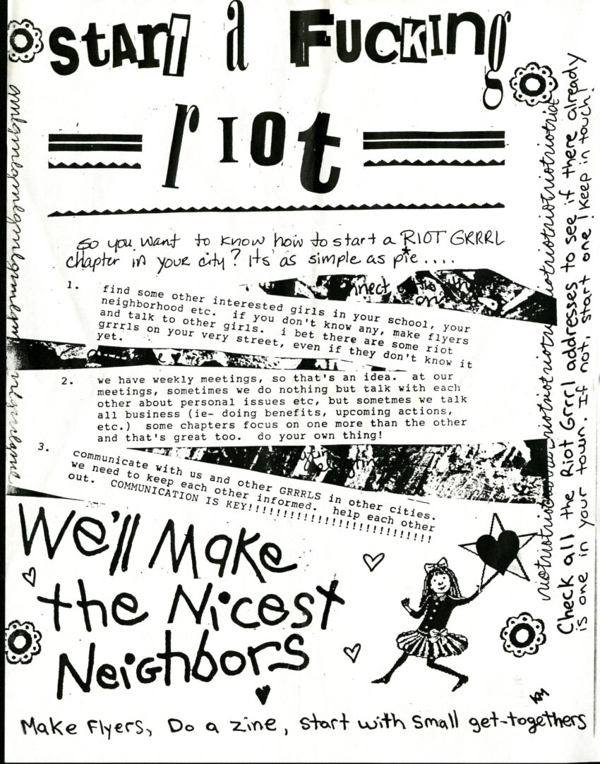 Read "Start a Fucking Riot" and "We'll make the nicest neighbors"