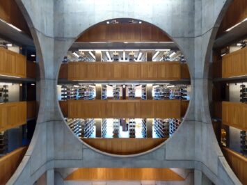 Interior view of library.