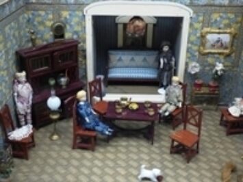 An interior of a dollhouse