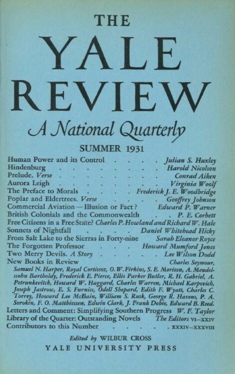 Summer 1931 cover image