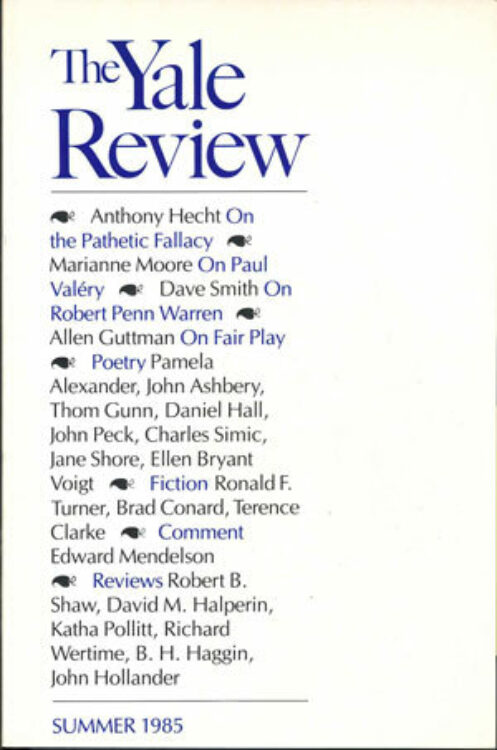 Summer 1985 cover image