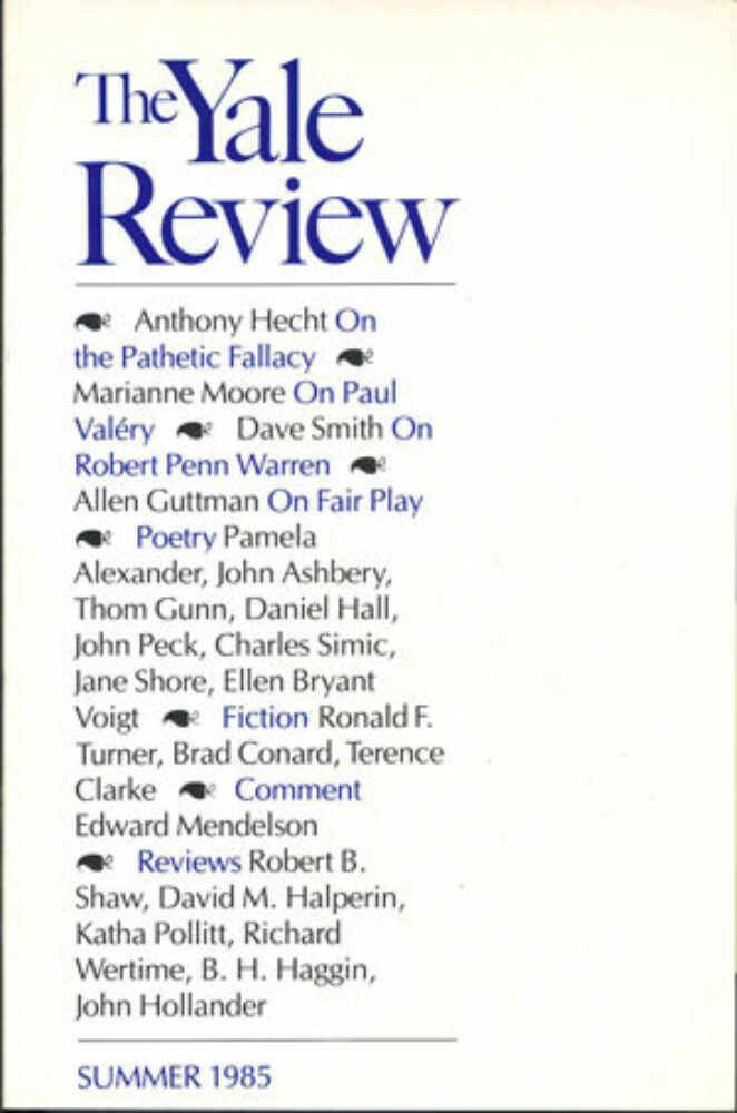 Summer 1985 cover image