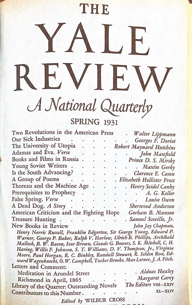 Spring 1931 cover image