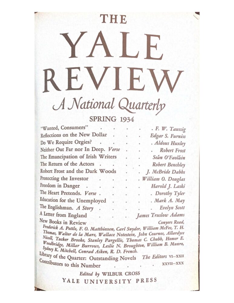 Spring 1934 cover image