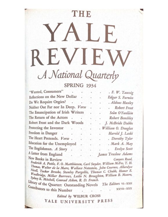 Spring 1934 cover image