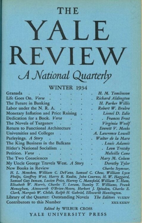 Winter 1934 cover image