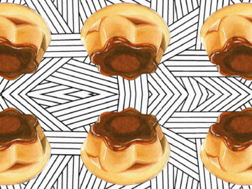 Graphic with pudding. Illustration by Laura Padilla Castellanos