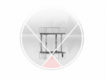 Graphic of a pier in a gray circle. Illustration by Laura Padilla Castellanos.