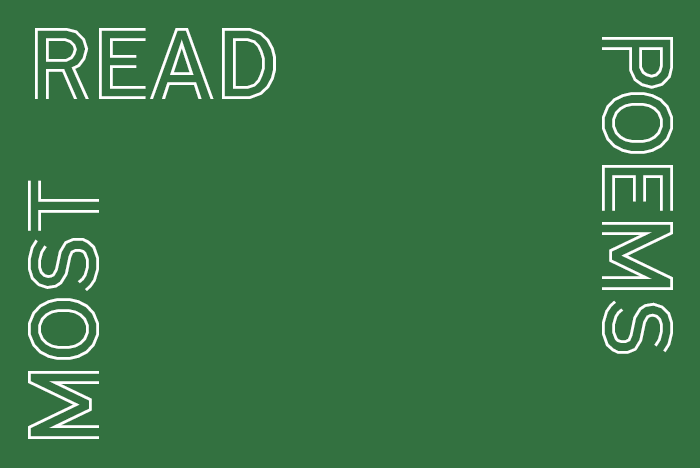 Most Read Poems White Text on a Green Background