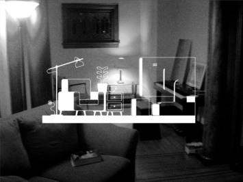 Graphic of a living room. Illustration by Laura Padilla Castellanos