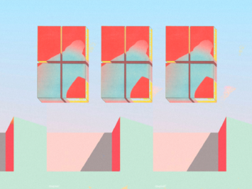 Graphic with three windows and a shadow crouched over in each. Illustration by Laura Padilla Castellanos.
