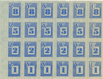Blue stamps from WWII ration book