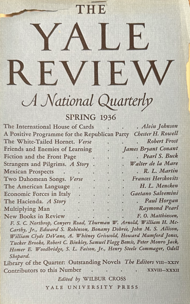 Spring 1936 cover image